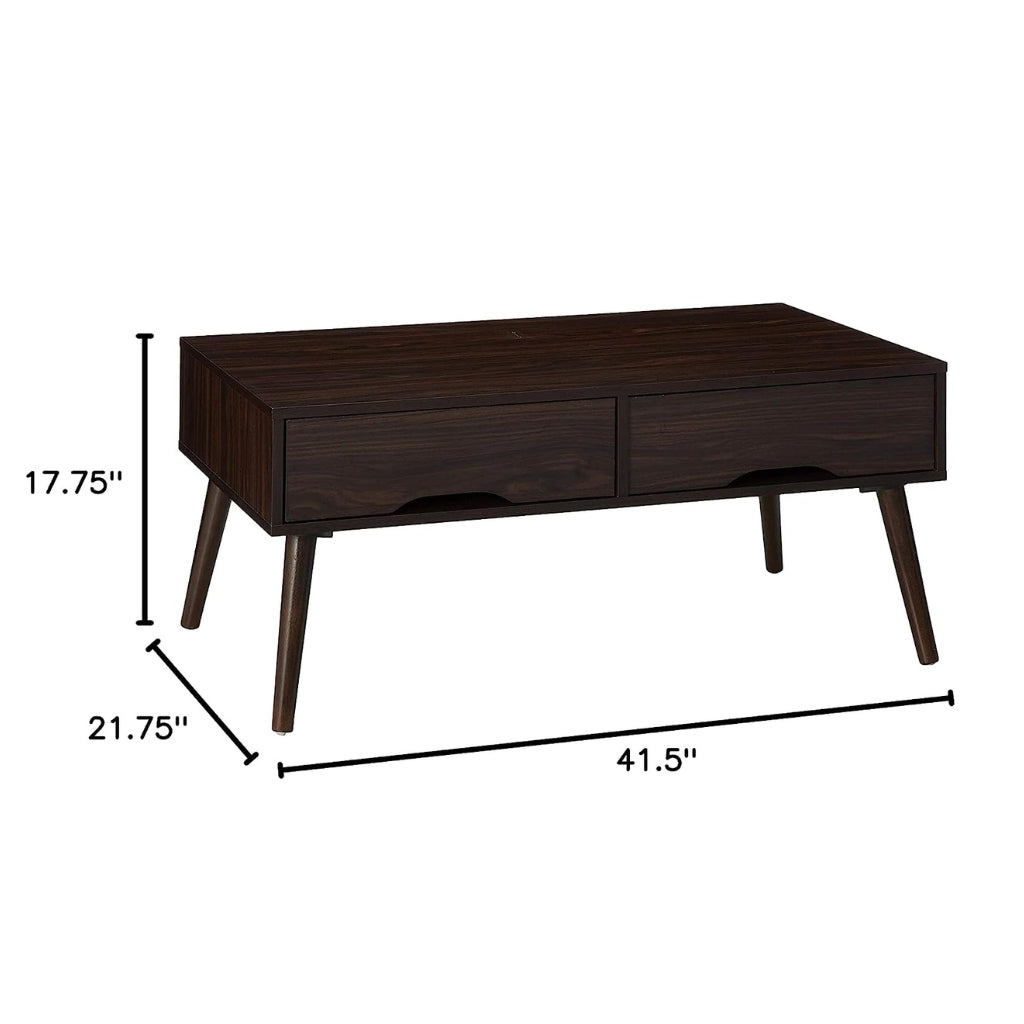 Naomi Mid Century Modern Finished Fiberboard Coffee Table