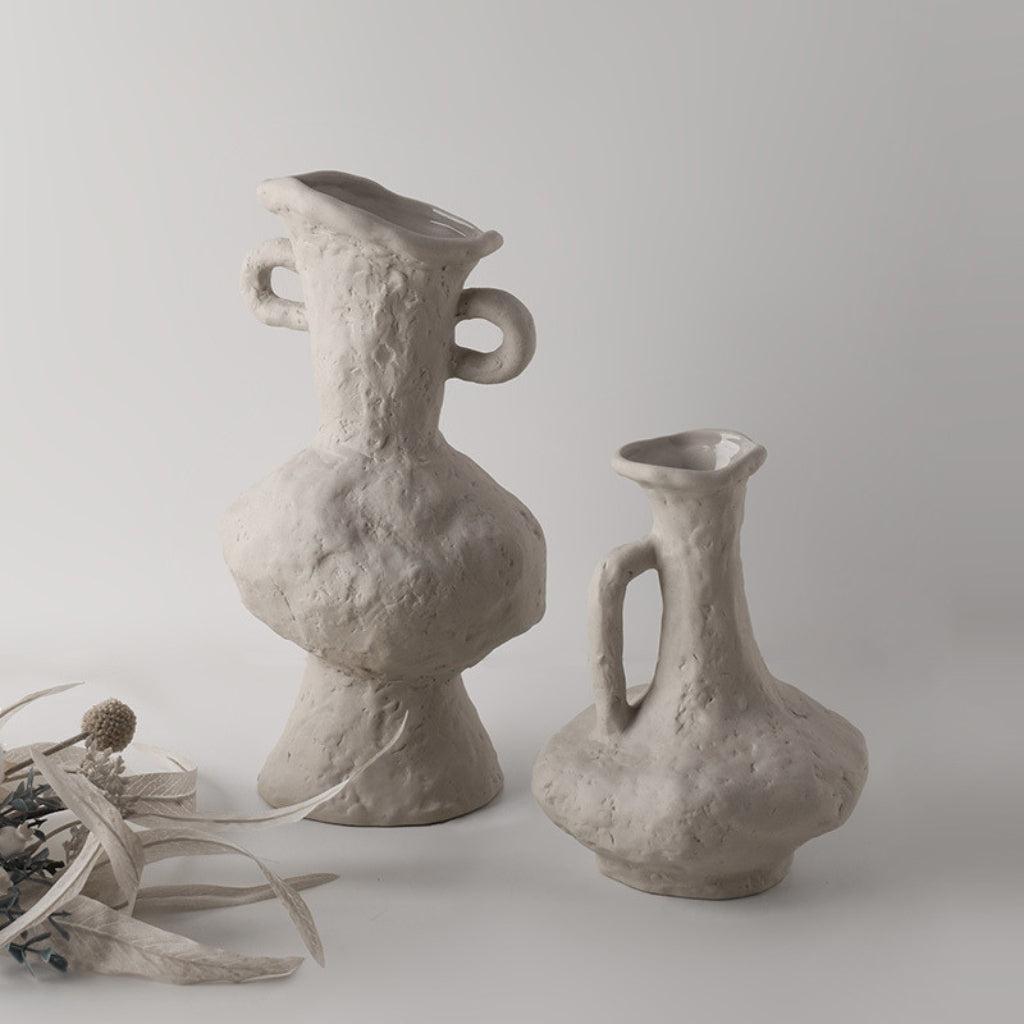 Natural Coloured Sculptural Ceramic Jug Vase