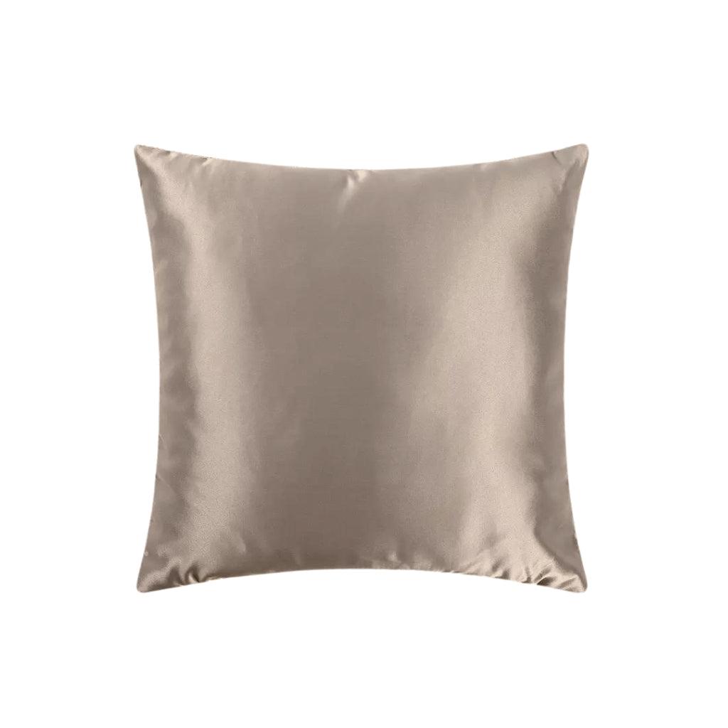Orange Striped Metallic Throw Pillow Cover
