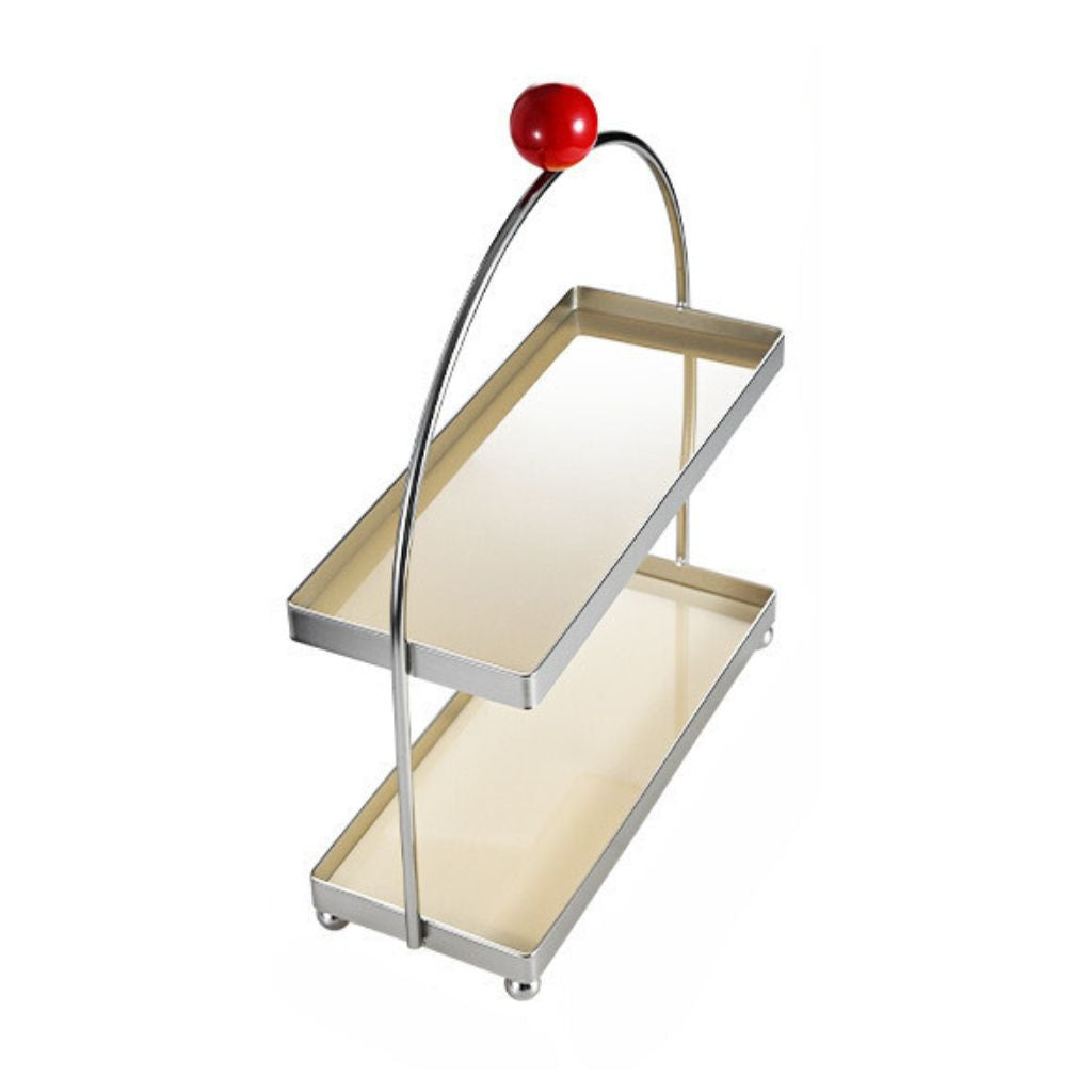 Pastel Cream Stainless Steel Cosmetic Organiser Display Shelf