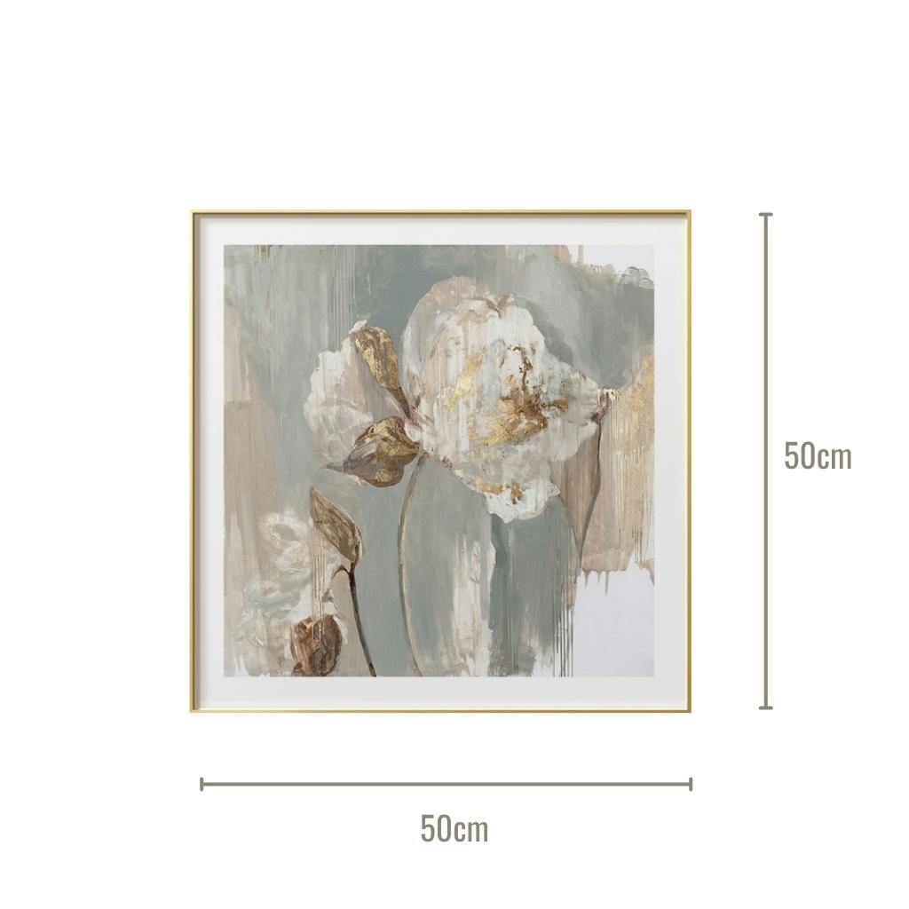 Peony in Mist Framed Print
