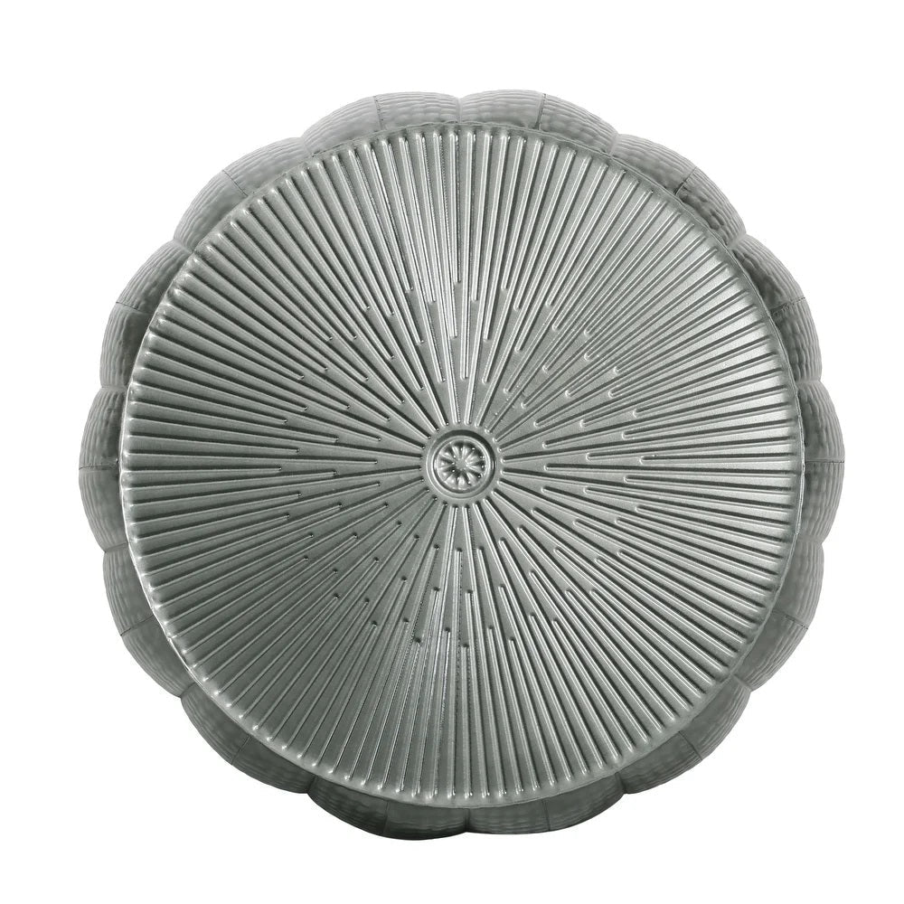 Perrotto Modern Iron Sunburst Pumpkin Coffee Table