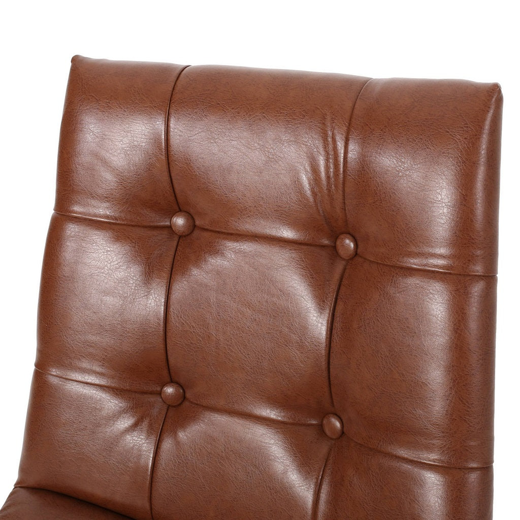 Poulan Contemporary Tufted Dining Chairs with Toothpick Legs, Set of 2
