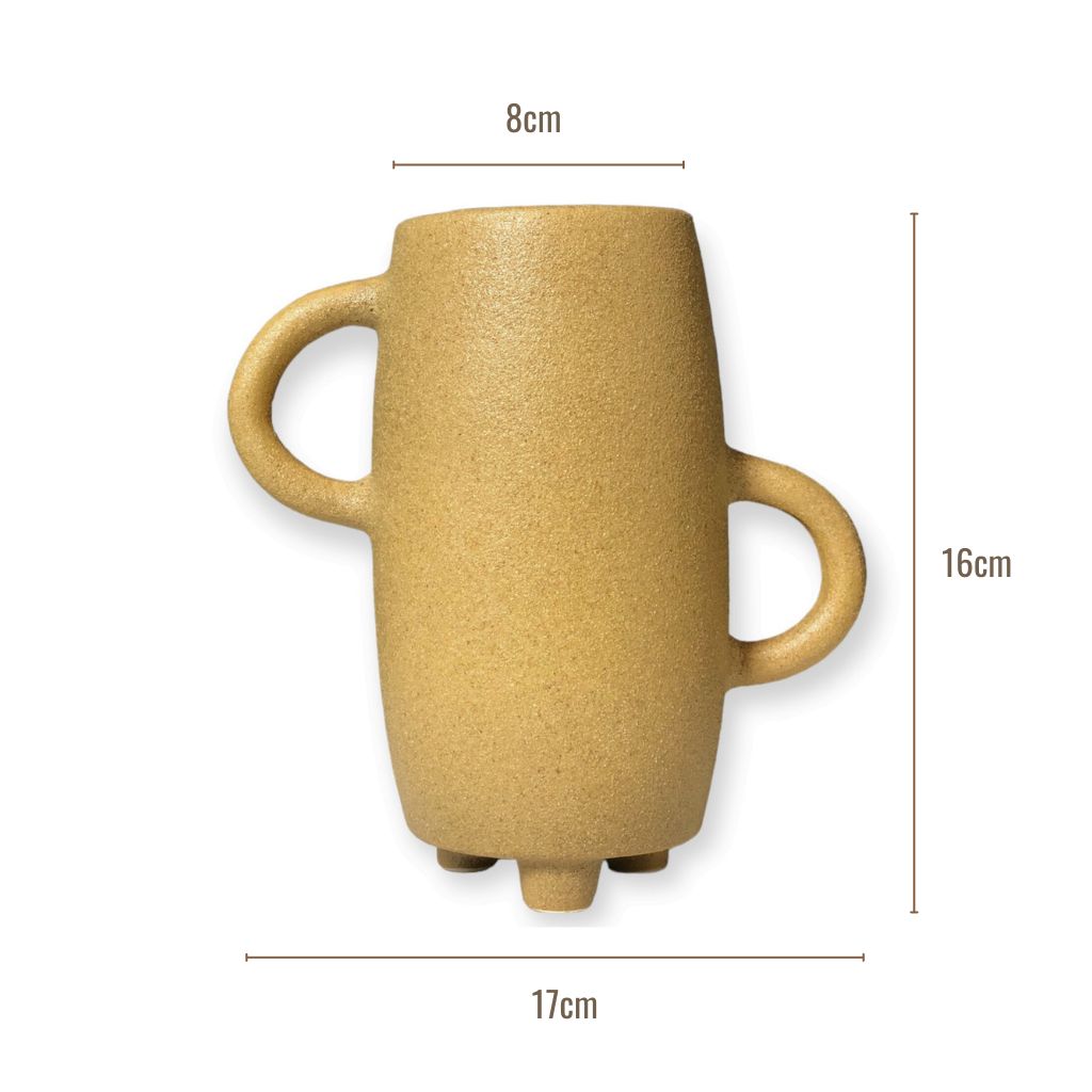 Sand Three-Legged Mug Vase