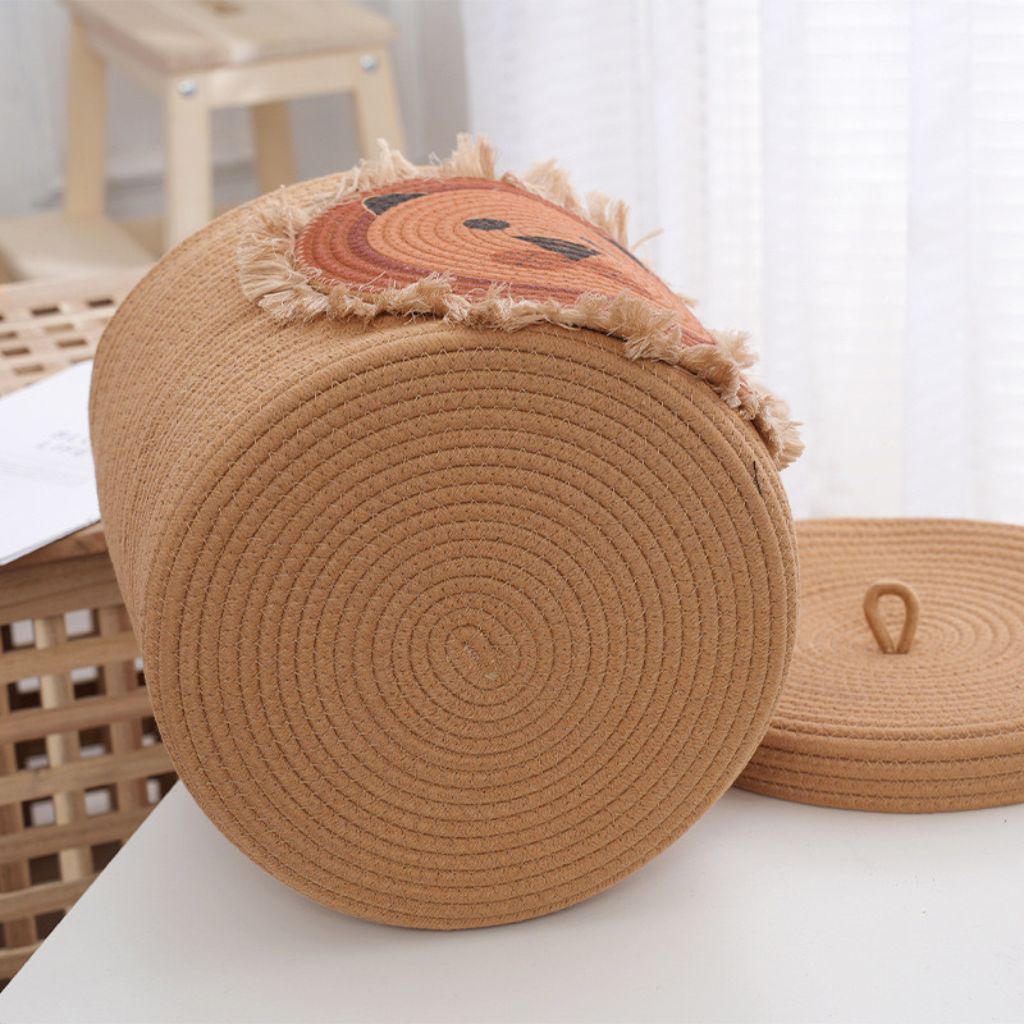 Simba Lion Cotton Rope Storage Basket