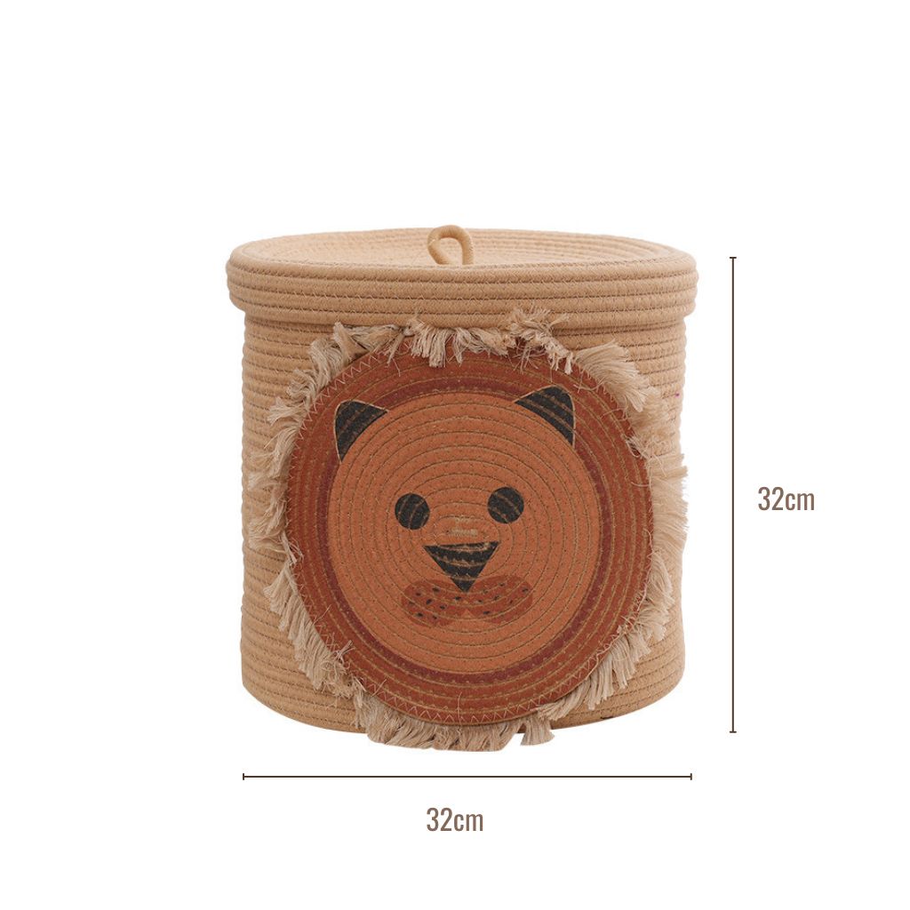 Simba Lion Cotton Rope Storage Basket