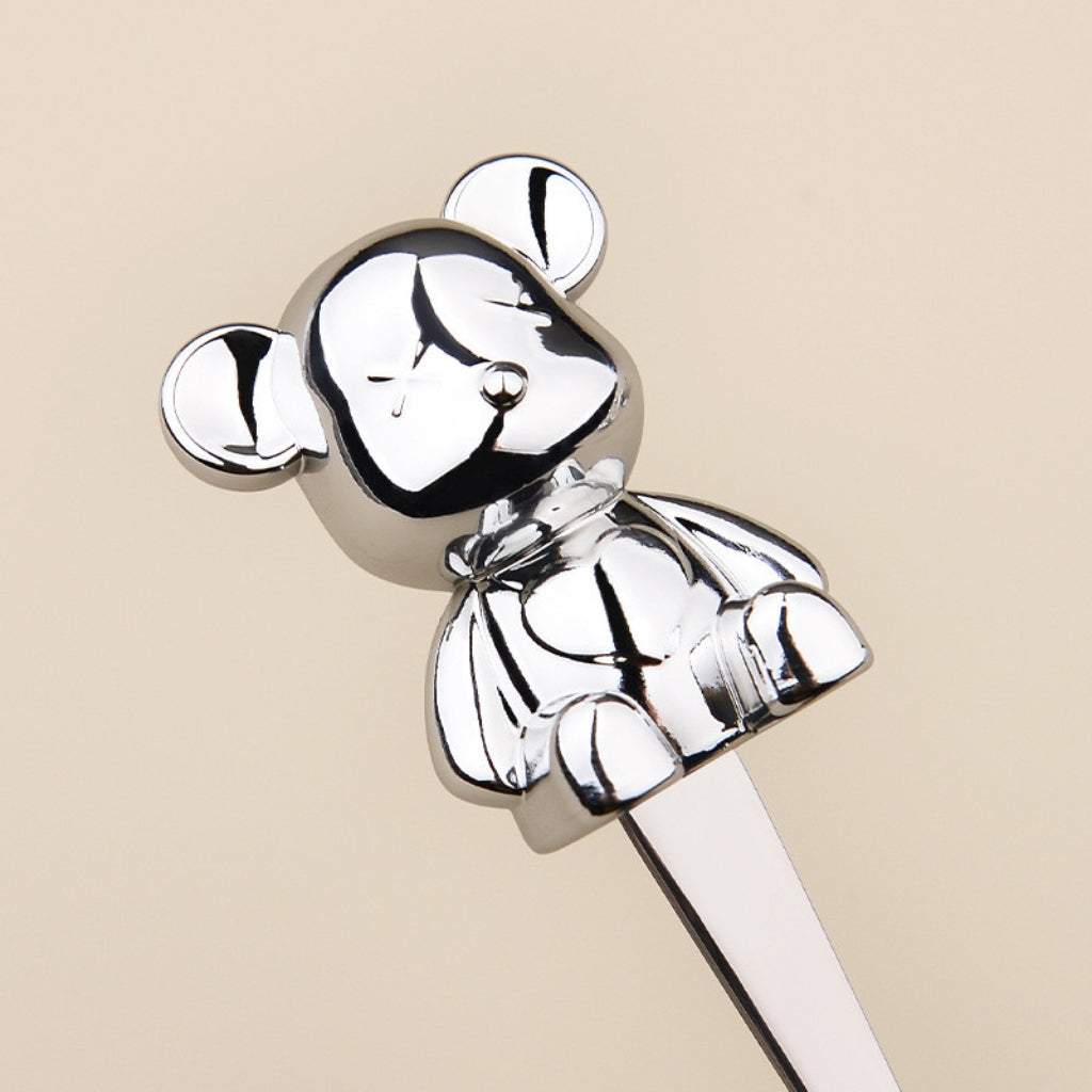 Teddy Bear Dessert Fork & Spoon Set (Set of 3)