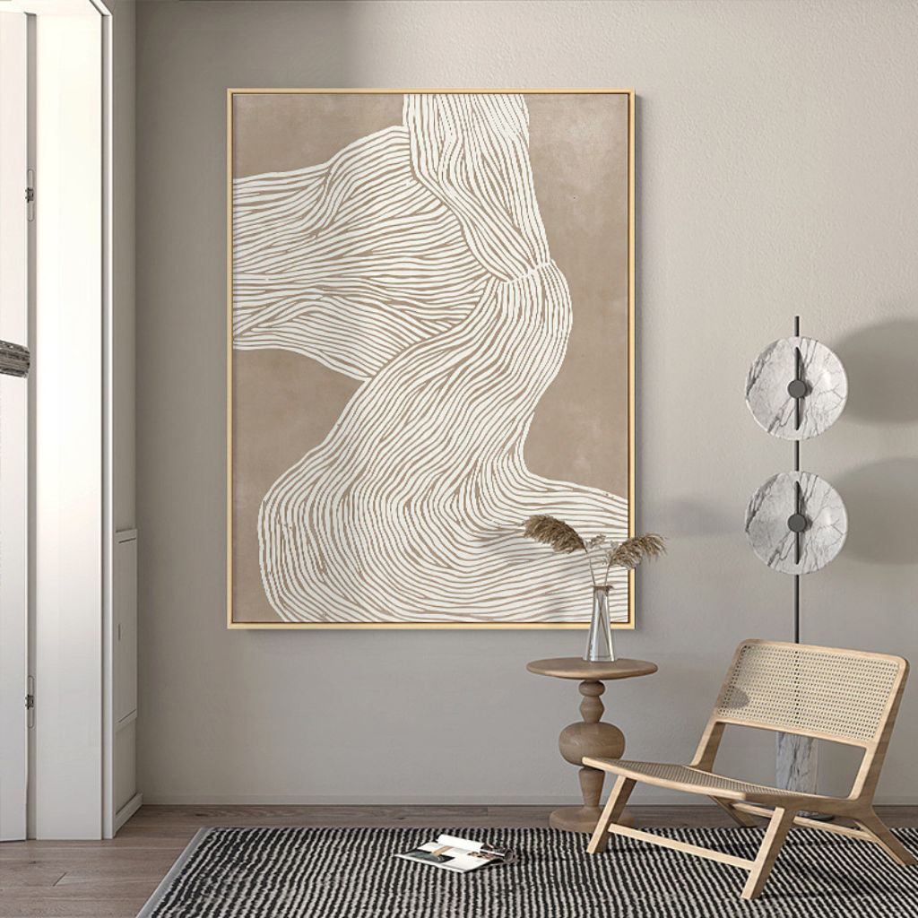 The Abstract Lines Canvas Framed Print