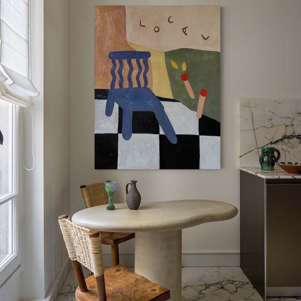 The Bold Blue Chair Wall Art Framed Print
