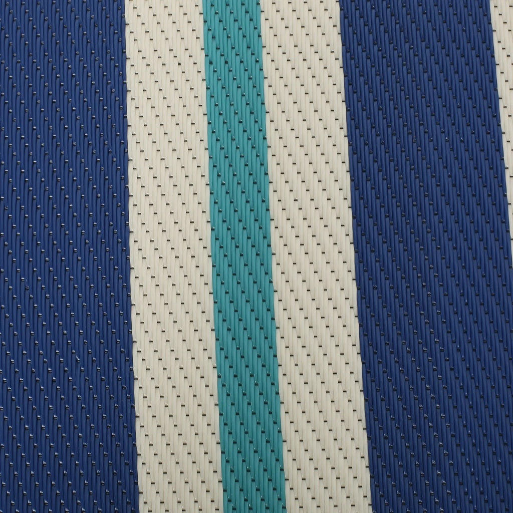 The Outdoor Modern Scatter Rug, Night Blue, Turquoise, and Cream