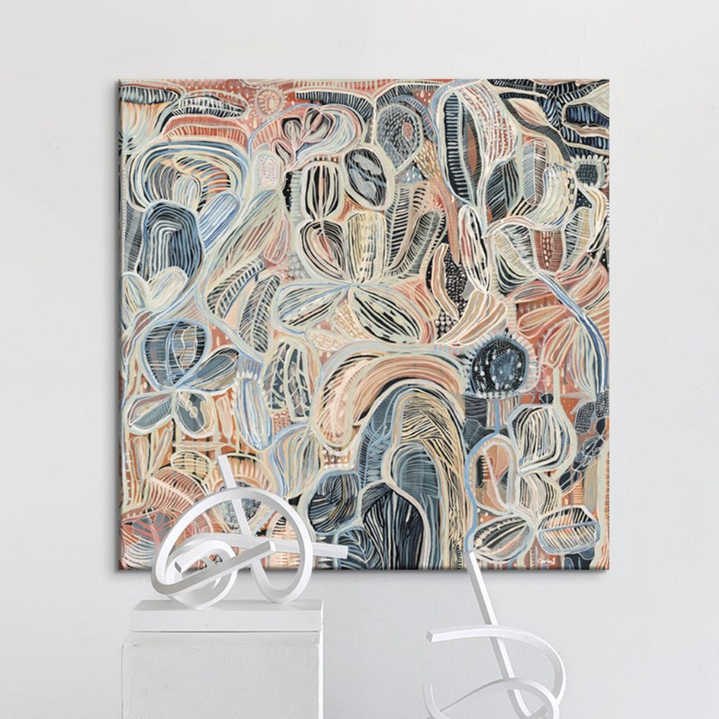 Tropical Sanctuary Abstract Wall Art Framed Print