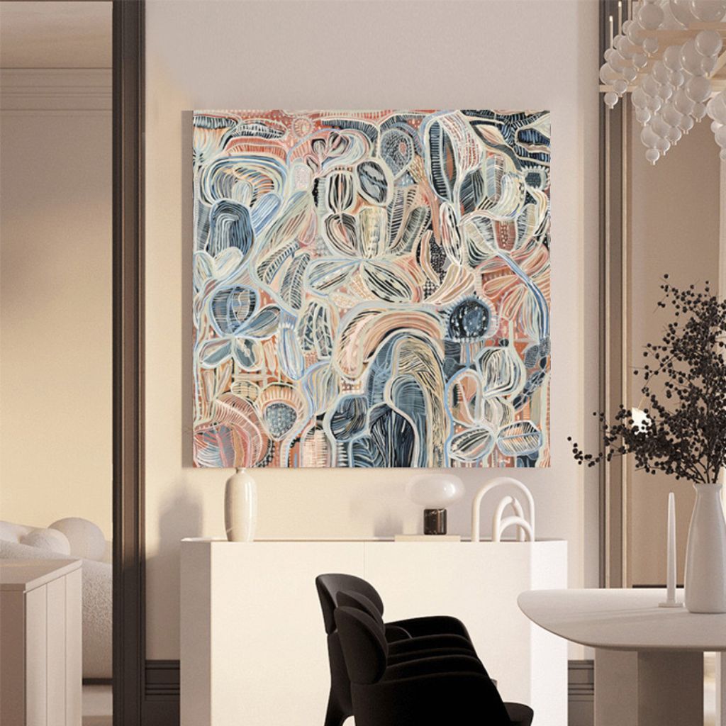 Tropical Sanctuary Abstract Wall Art Framed Print