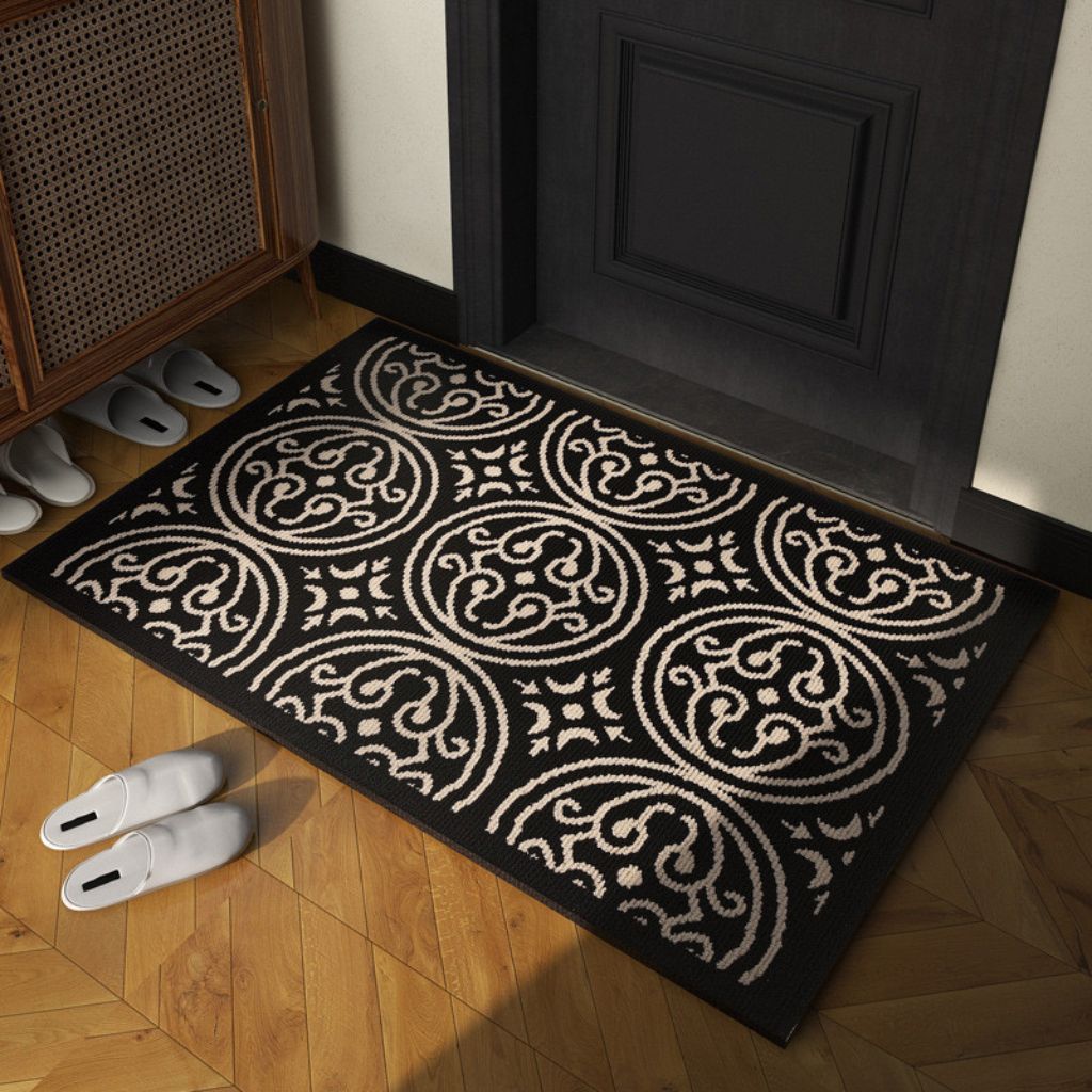Vintage Black Vine Non-slip Doormat