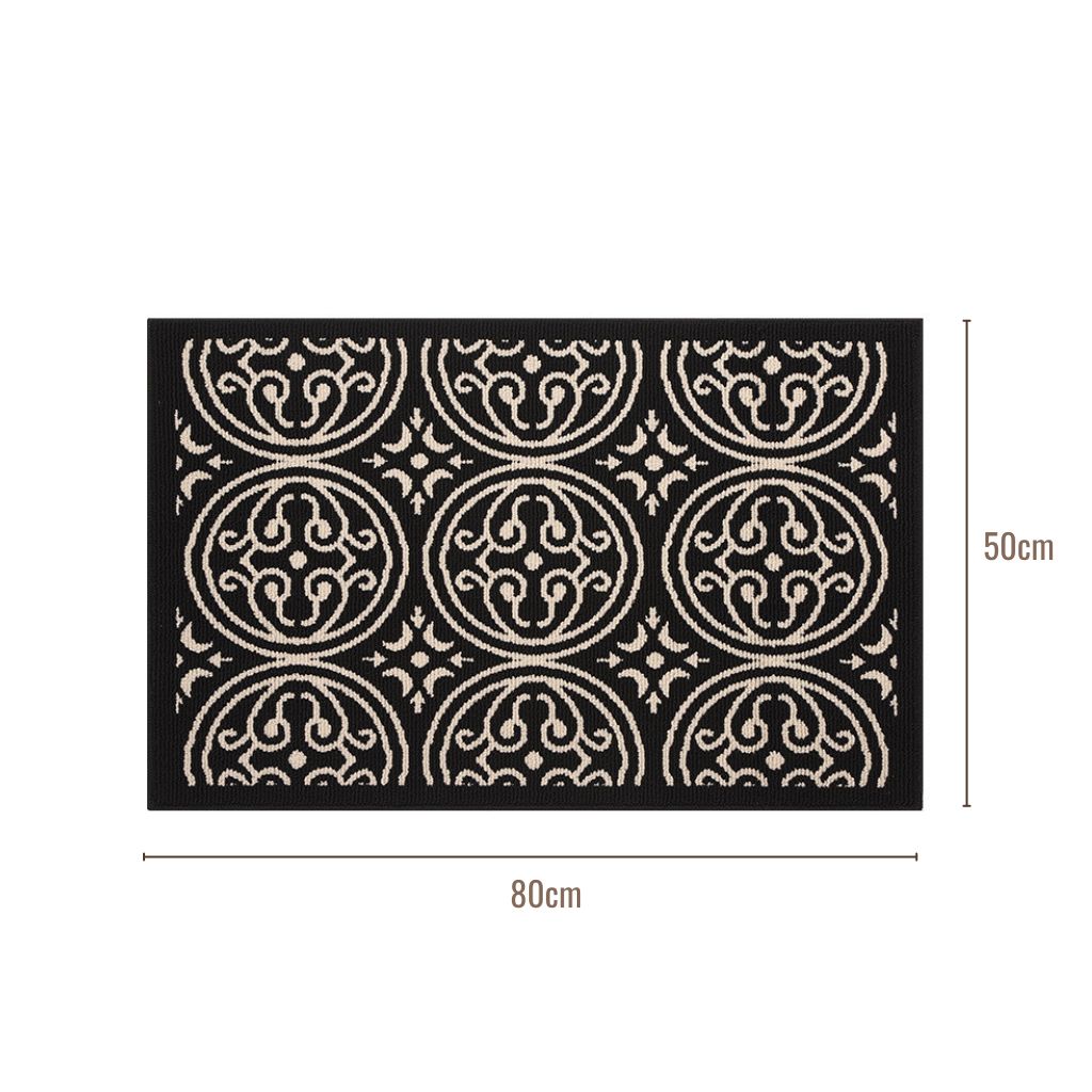 Vintage Black Vine Non-slip Doormat
