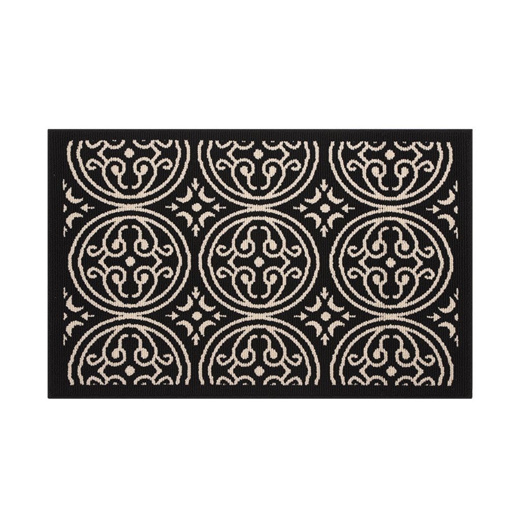 Vintage Black Vine Non-slip Doormat