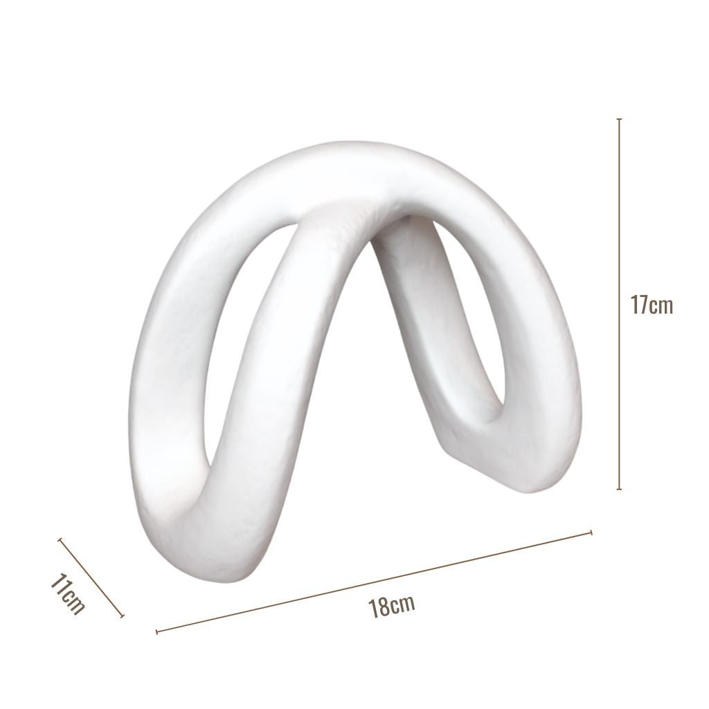White Abstract Arch Ceramic Sculpture