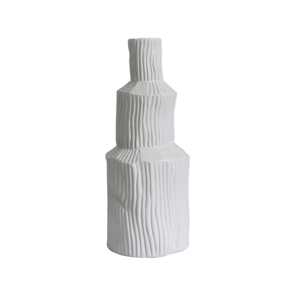 White Waves of Texture Vase