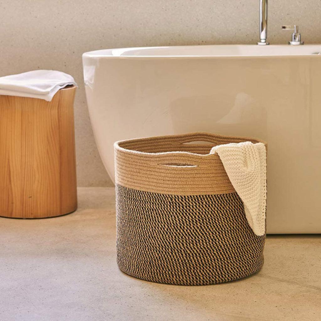 Wide Cotton Rope Laundry Basket