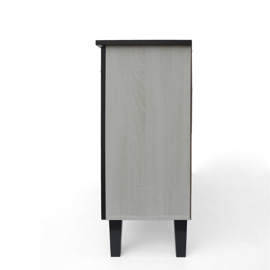 Willson Modern 3-Shelf Walnut Finished Faux Wood Cabinet