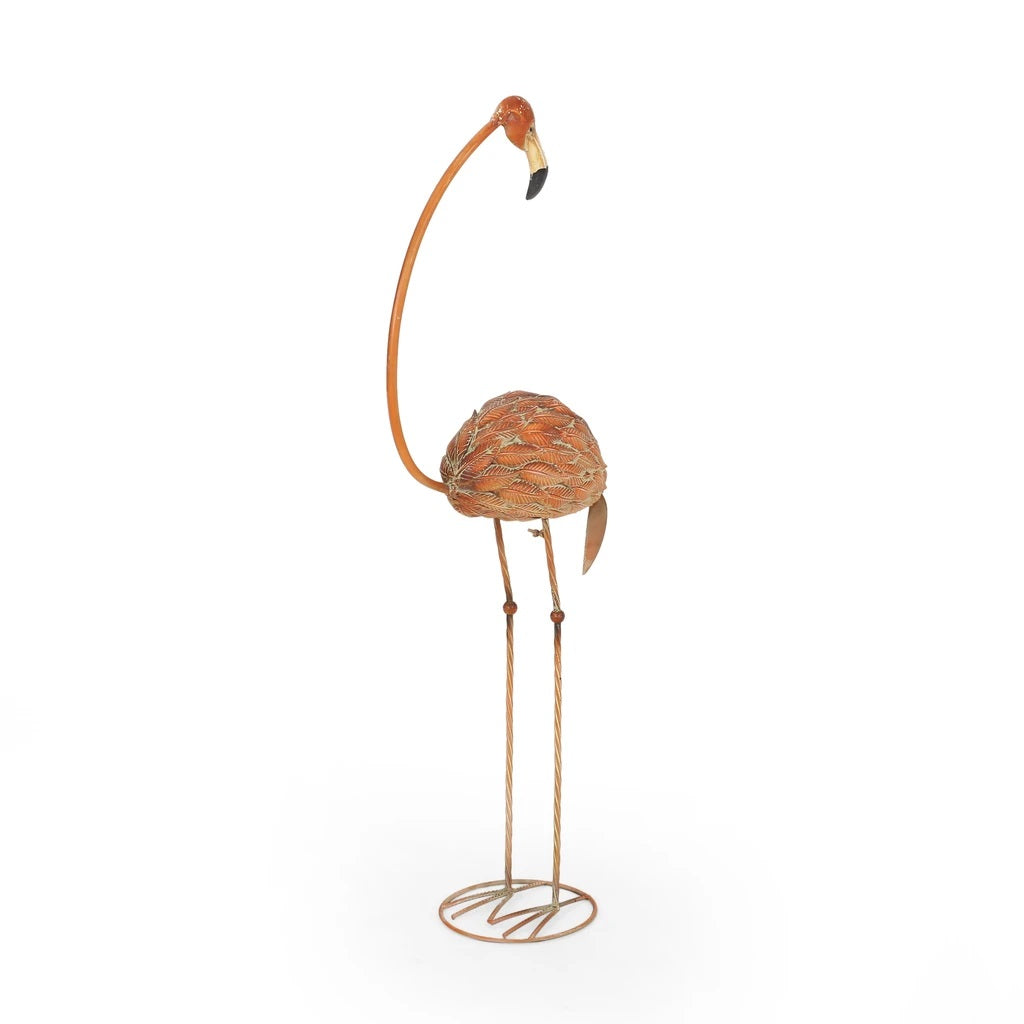 Zamiah Outdoor Flamingo Garden Art Decor (Set of 2)