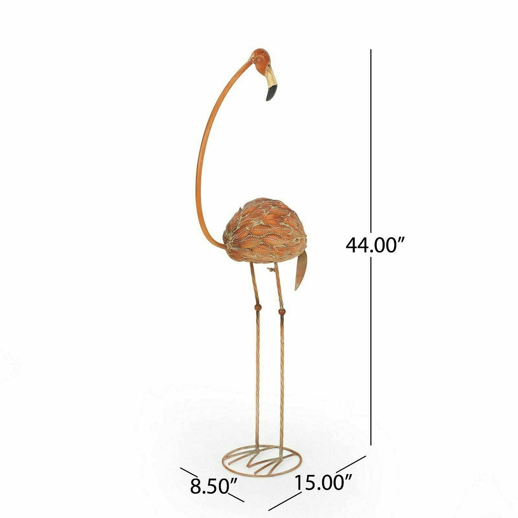 Zamiah Outdoor Flamingo Garden Art Decor (Set of 2)