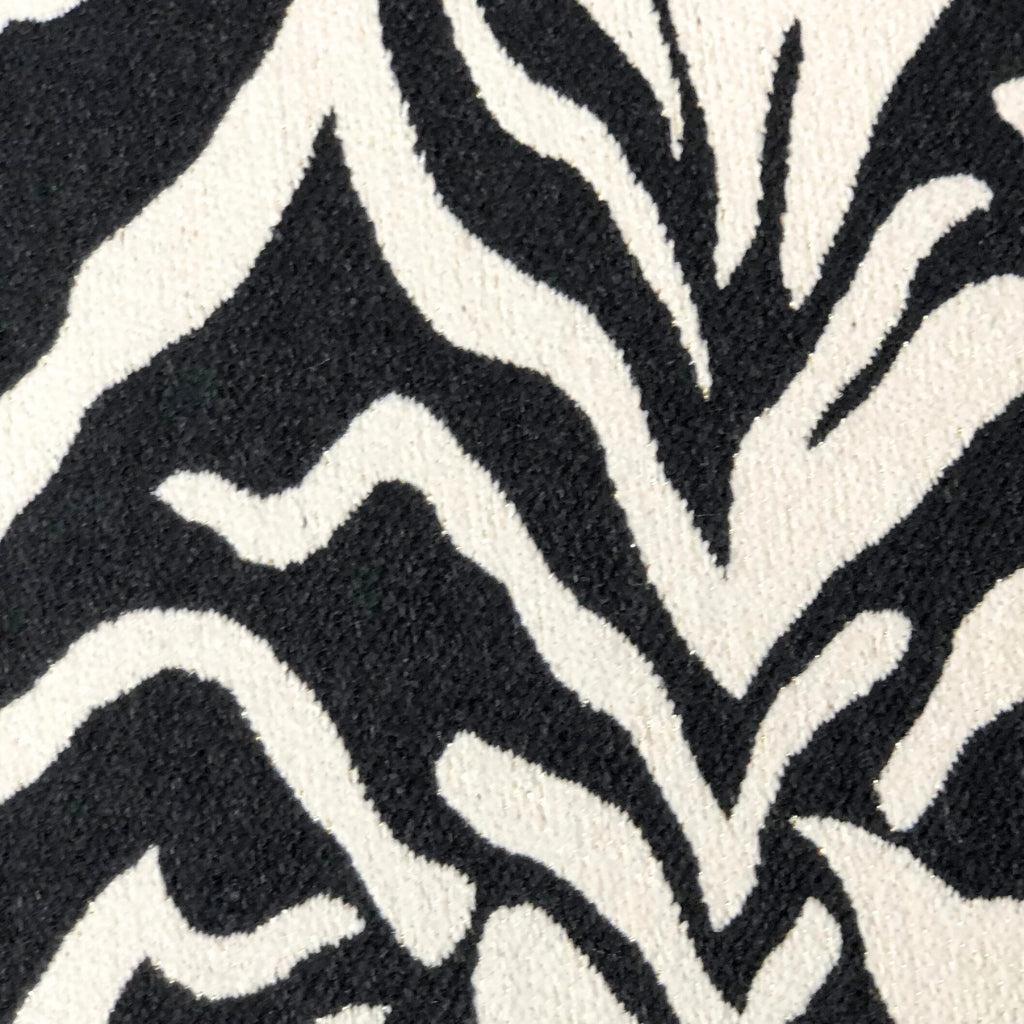 Zebra Stripes with Silver Threads Throw Pillow Cover