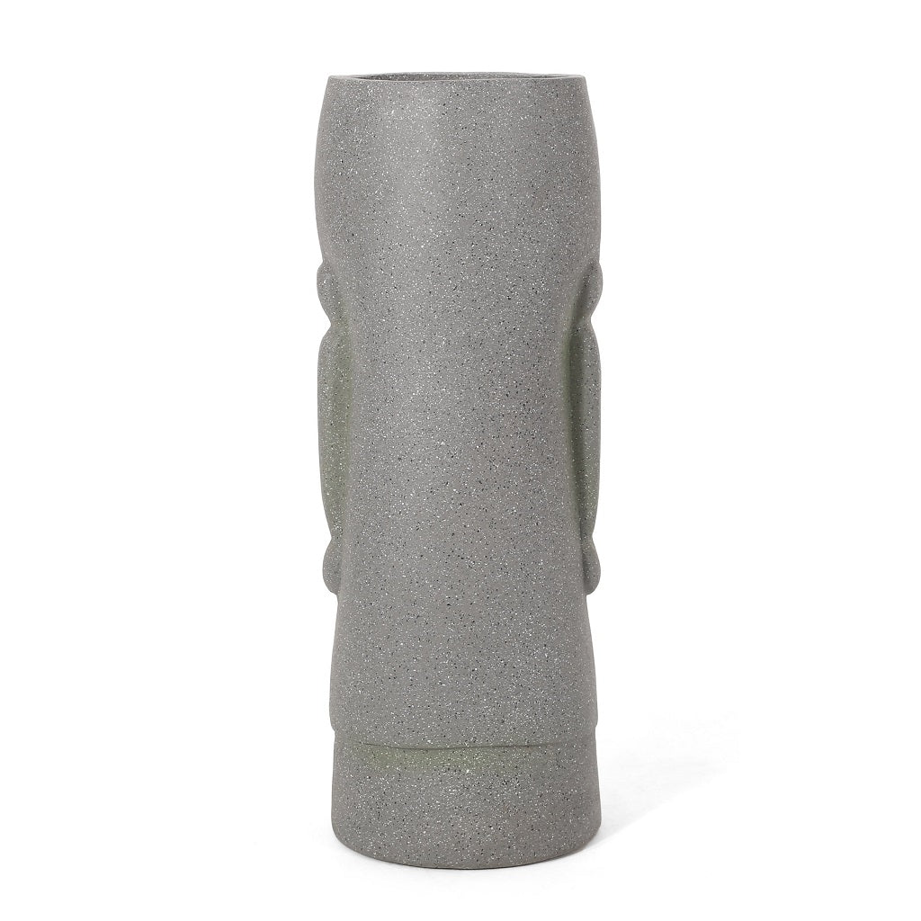 Harrod Outdoor Easter Island Statue Decorative Planter, Stone Gray
