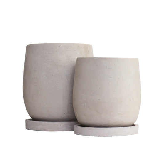 Modern Concrete Planter Pots (Set of 2)