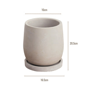 Modern Concrete Planter Pots (Set of 2)