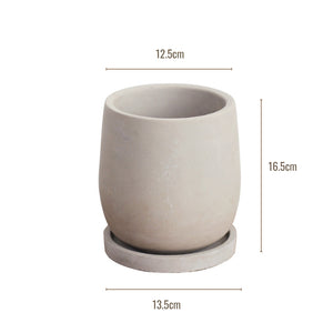 Modern Concrete Planter Pots (Set of 2)