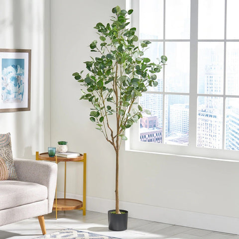 Image of Adair 6' x 2.5' Artificial Eucalyptus Tree