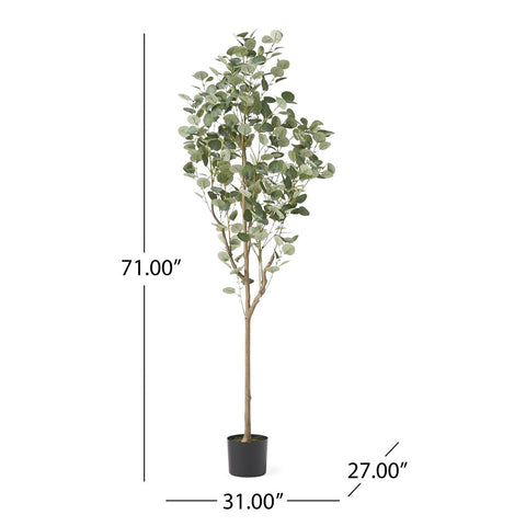 Image of Adair 6' x 2.5' Artificial Eucalyptus Tree