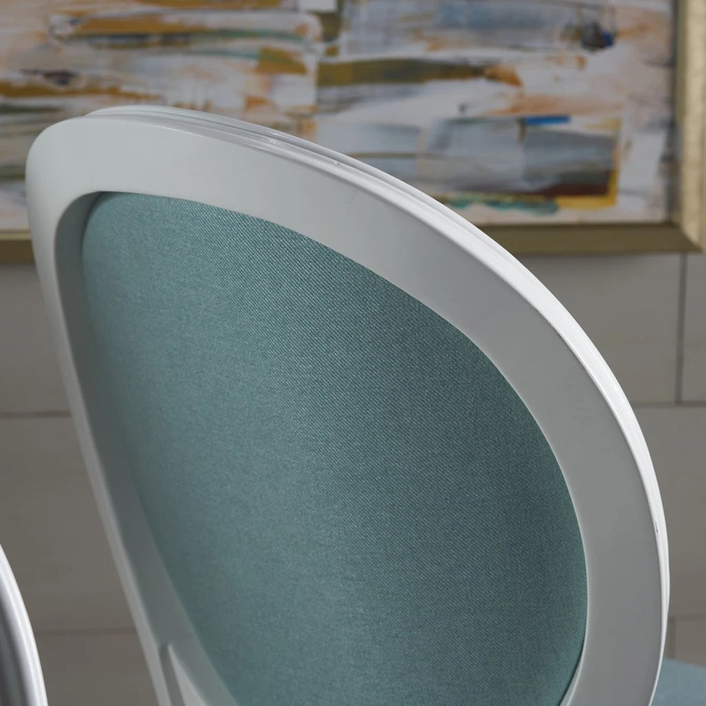 Adelise Traditional Light Blue Upholstered Fabric Dining Chairs (Set of 2)