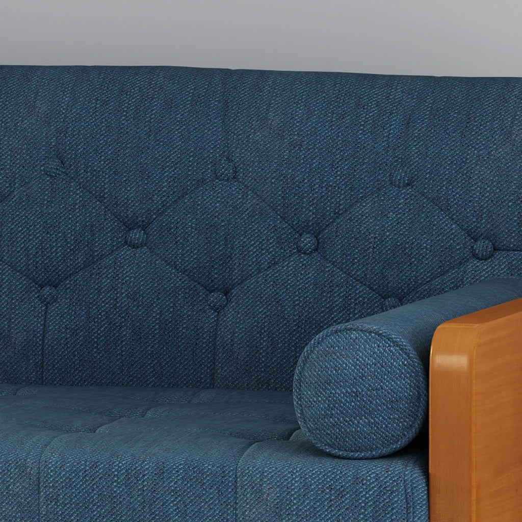 Aidan Mid Century Modern Tufted Fabric Sofa