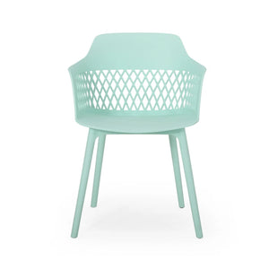Airyanna Outdoor Modern Dining Chair (Set of 2)