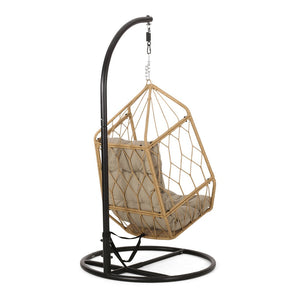 Allegra Outdoor Wicker Outdoor Hanging Chair with Stand