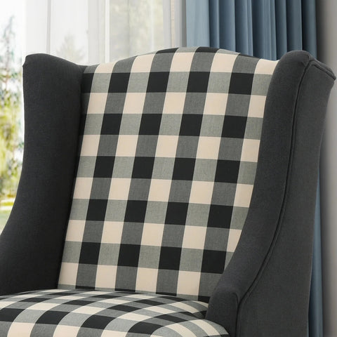 Image of Alonso Wingback Fabric Club Chair