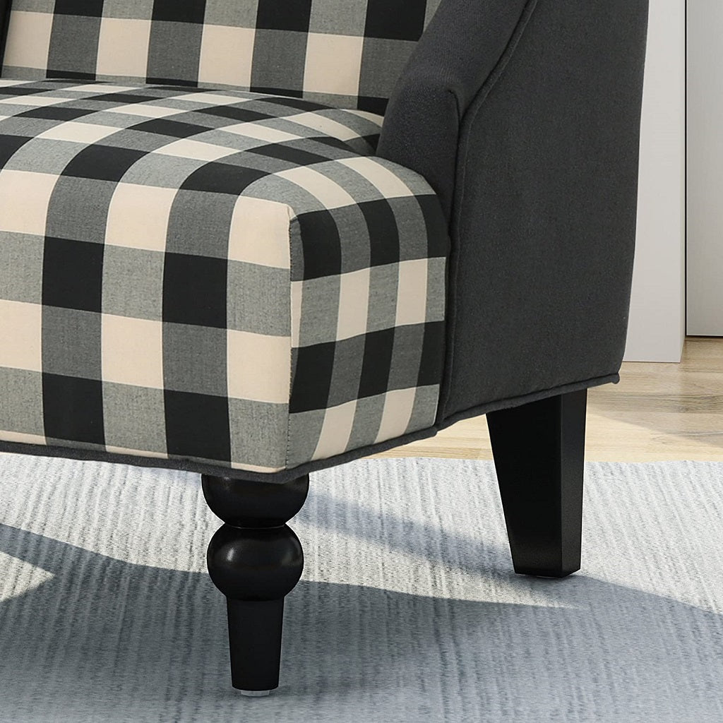 Alonso Wingback Fabric Club Chair