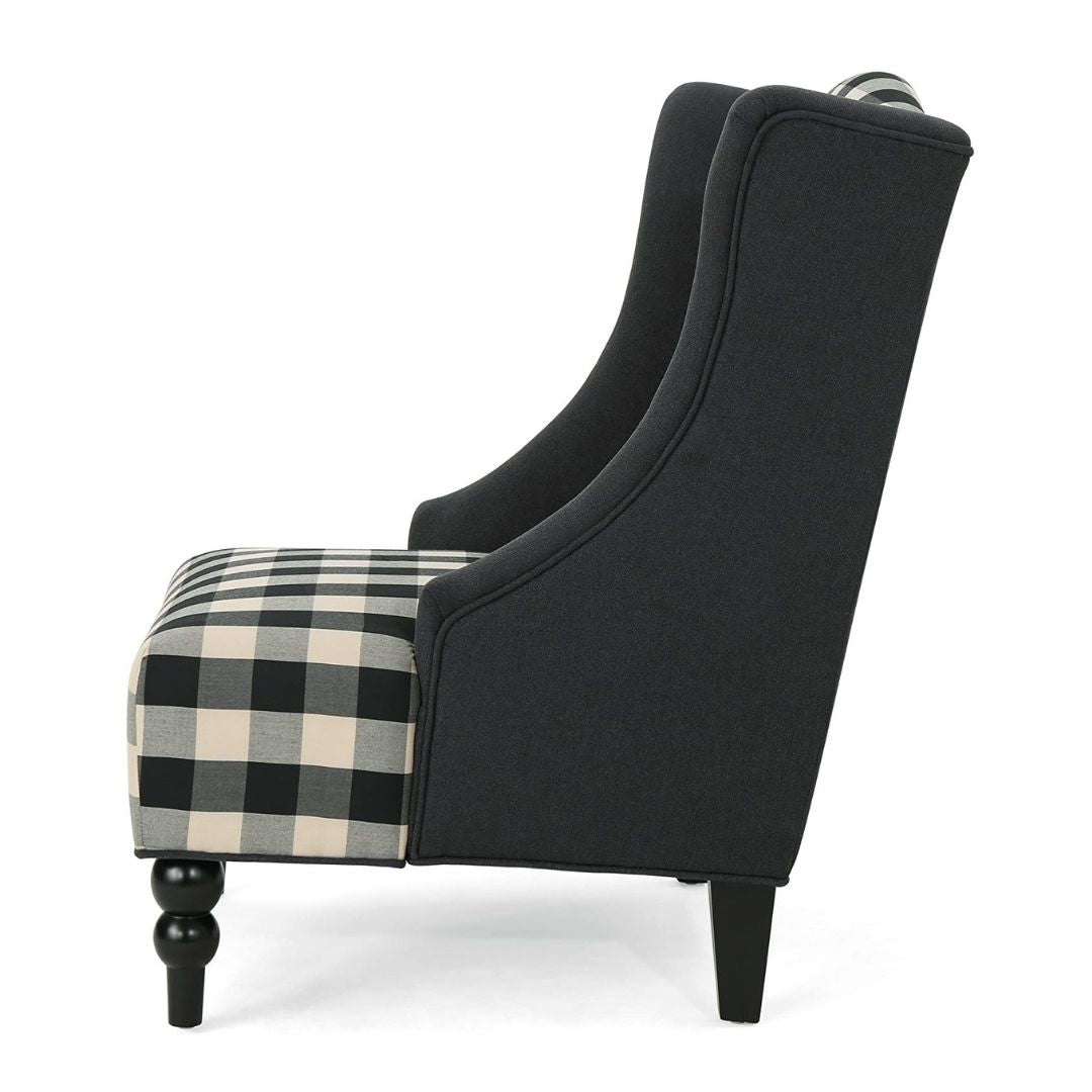 Alonso Wingback Fabric Club Chair