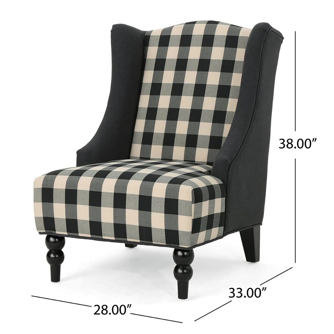 Alonso Wingback Fabric Club Chair
