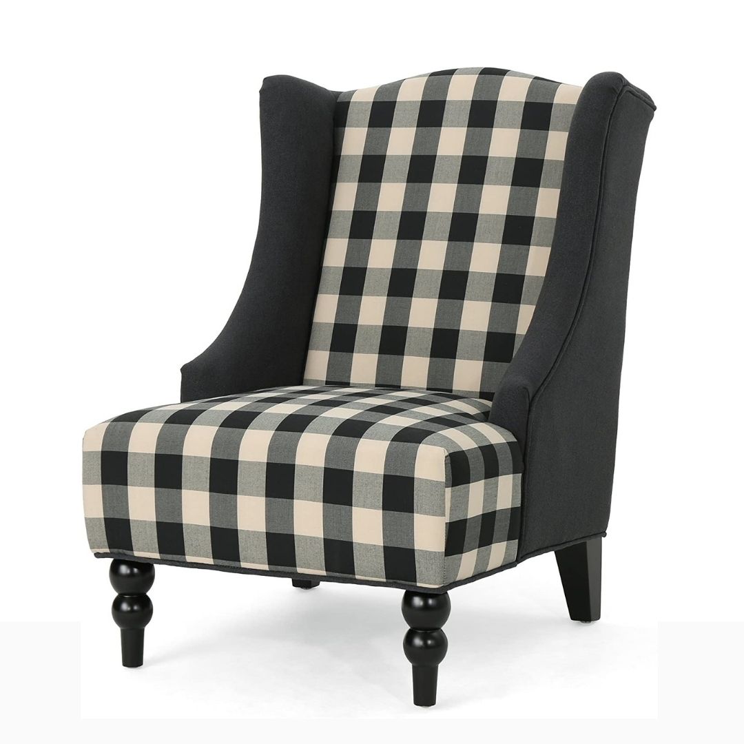 Alonso Wingback Fabric Club Chair