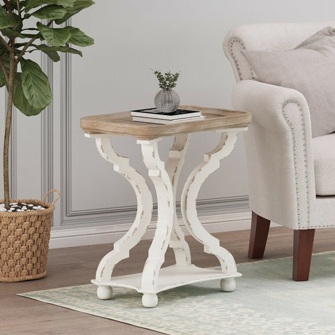 Image of Andrew French Country Accent Table with Rectangular Top