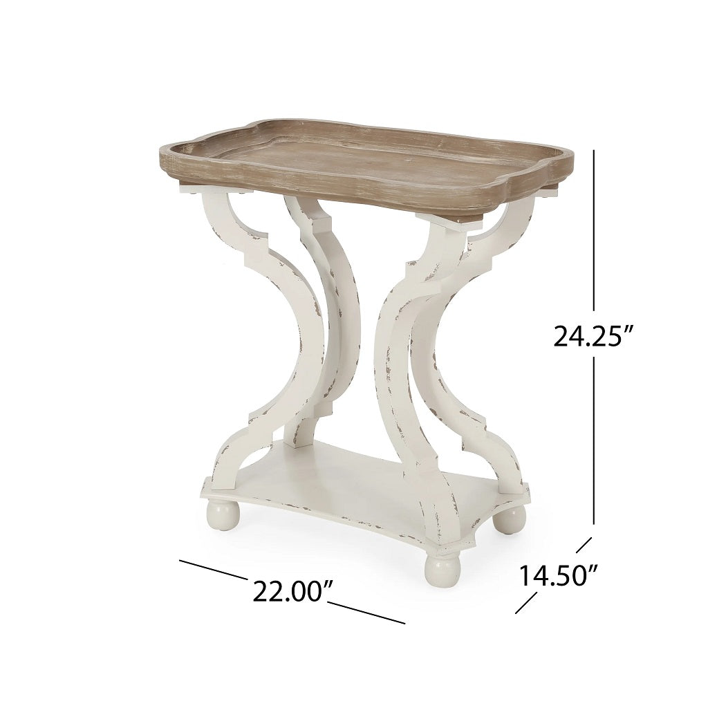 Andrew French Country Accent Table with Rectangular Top