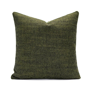 Army Green Woven Textured Throw Pillow Cover