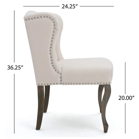 Image of Asheville Modern Fabric Wingback Chair