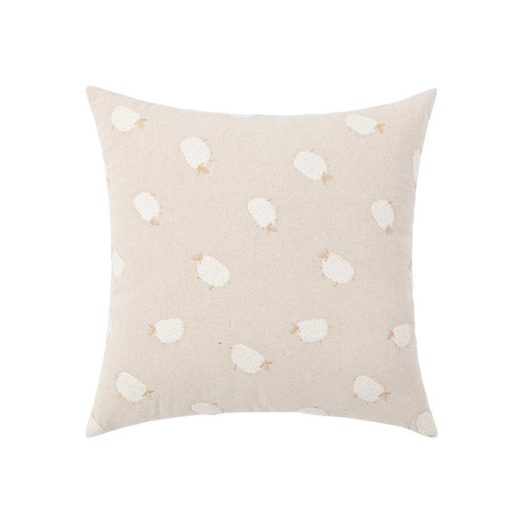 Baa Baa White Sheep Throw Pillow Cover