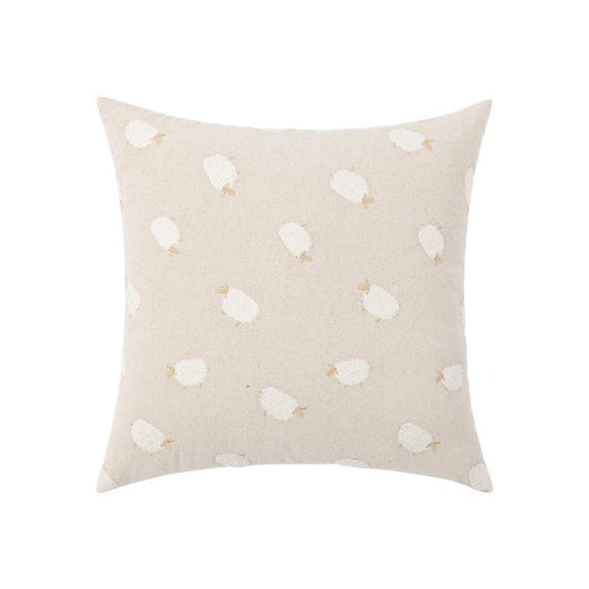 Baa Baa White Sheep Throw Pillow Cover