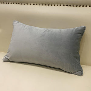 Baby Blue Fern Lumbar Pillow Cover