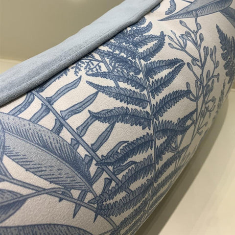 Image of Baby Blue Fern Lumbar Pillow Cover