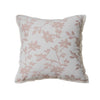 Baby Pink & White Botanical Throw Pillow Cover